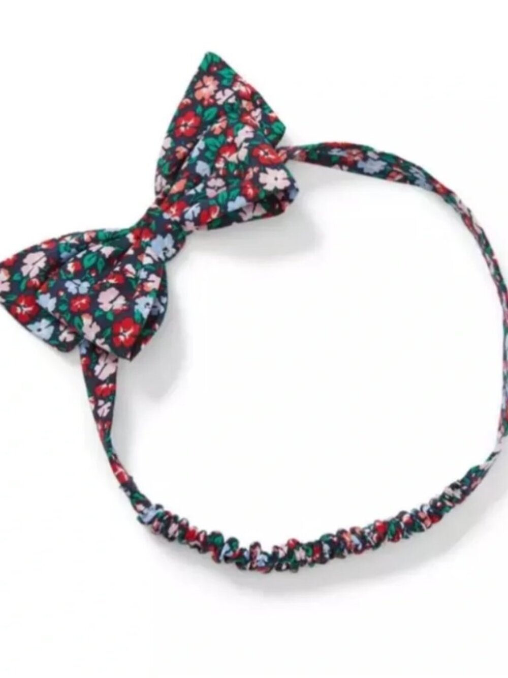 Janie and Jack Connor Navy Floral Bow Soft Headband - NWT